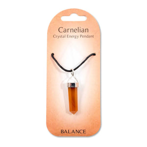 Crystal Energy Pendant - Carnelian