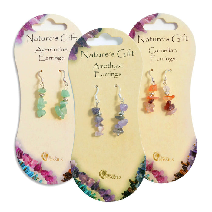 Nature's Gift Gemstone Drop Earrings