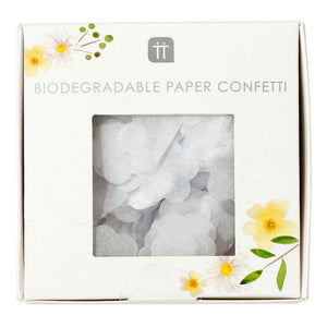 Flower Shaped Wedding Confetti - White