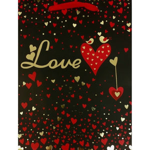 Valentine's Gift Bag - "Love" Hearts (Small)