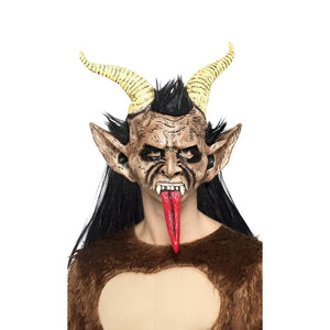 Beast/Krampus Demon Mask - Brown (Adult)