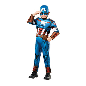 Deluxe Captain American Muscle Costume for Boys.