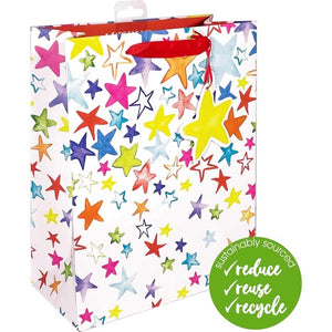 Vertical Painted Stars - Large Gift Bag