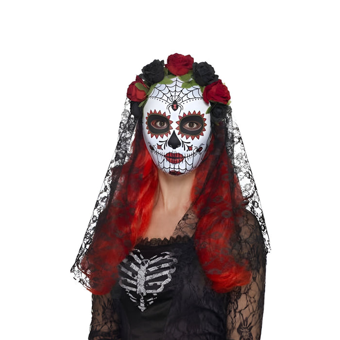 Day Of The Dead Senorita Full Mask - (Adult)