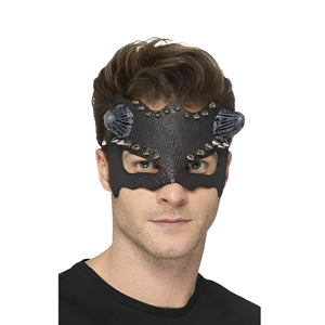 Devil Studded Eye Mask - Black (Adult)