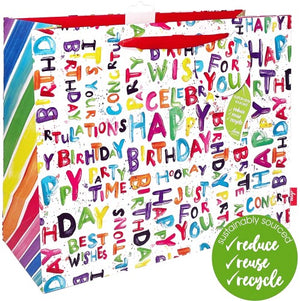 Carrier Happy Bright Large Gift Bags