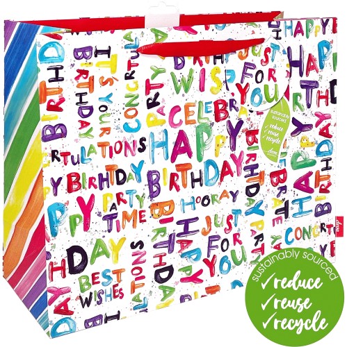 Carrier Happy Bright Large Gift Bags