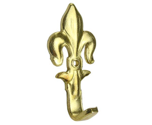 Fleur De Lys Decorative Picture Hooks - Gold Plated