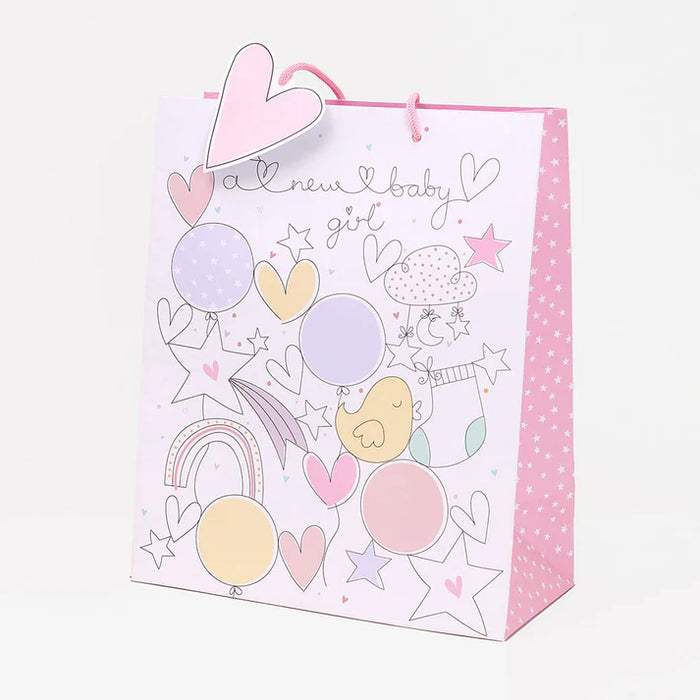 New Baby Girl Portrait Gift Bag