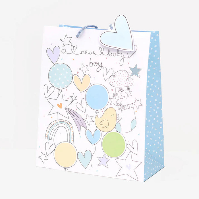 New Baby Boy Portrait Gift Bag