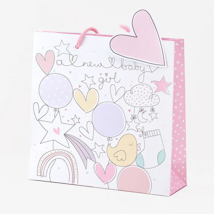 New Baby Girl Medium Gift Bag