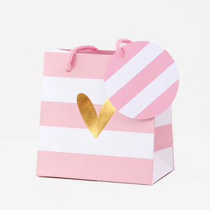 Pink Stripe Small Gift Bag