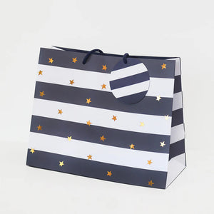 Blue Stripe Tote Gift Bag