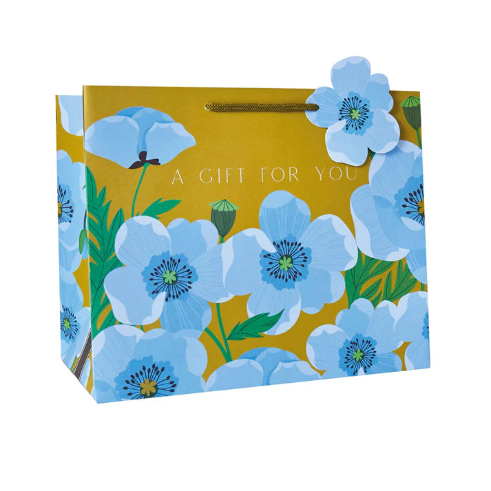 Blue Poppy Tote Gift Bag
