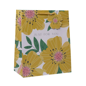 Yellow Rose Portrait Gift Bag