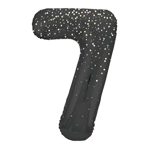 Glitz Black Number 7 Helium Foil Balloons - 34"