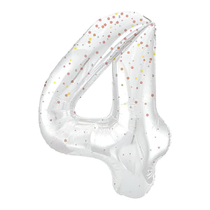 Glitz Rose Gold Number 4 Helium Foil Balloons - 34"