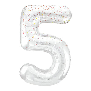 Glitz Rose Gold Number 5 Helium Foil Balloons - 34"
