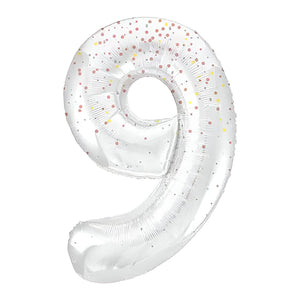 Glitz Rose Gold Number 9 Helium Foil Balloons - 34"