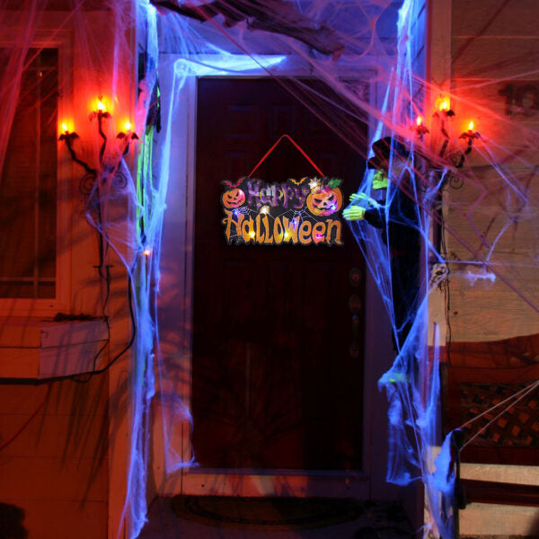 “Happy Halloween” LED Hanging Door Decoration