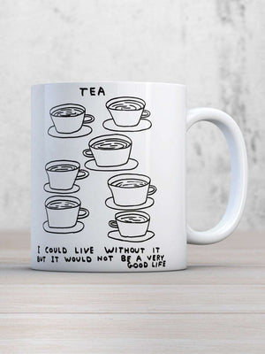'Live Without Tea' Mug - David Shrigley