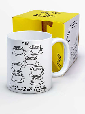'Live Without Tea' Mug - David Shrigley