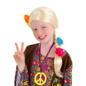 Princess/Hippie Long Plait Wig - Blonde (Child)