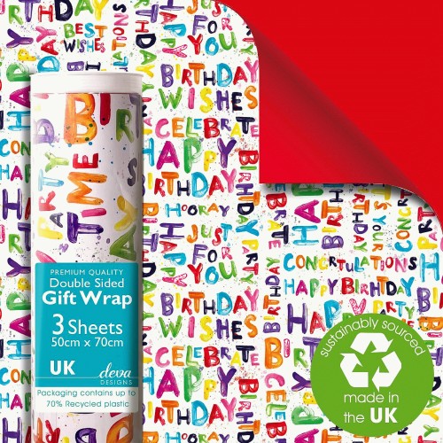 Happy Bright Gift Wrapping Roll