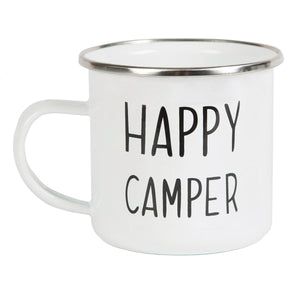"HAPPY CAMPER" Enamel Mug