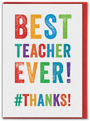 'Best Teacher Ever' Thank You Teacher Card
