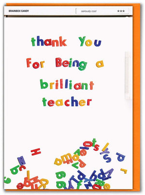'Thank You Brilliant Teacher' Thank You Teacher Card