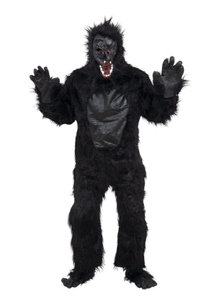 Gorilla Costume With Rubber Chest - (Adult)