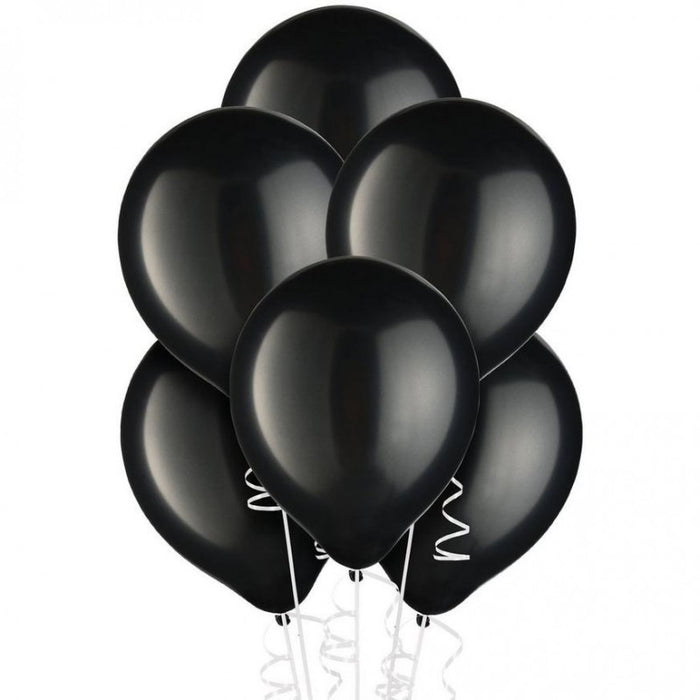 Metallic Black Pearl Latex Balloons - (Pack of 100)