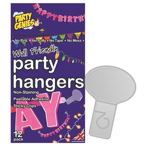 Party Genies - Wall Friendly Party Hangers (Pack of 12)