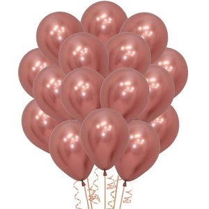 Reflex Rose Gold Latex Balloons - 12" (Pack of 50)