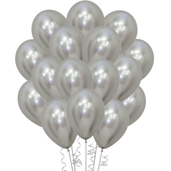 Standard Silver Latex Balloons - 12" (Pack of 100)