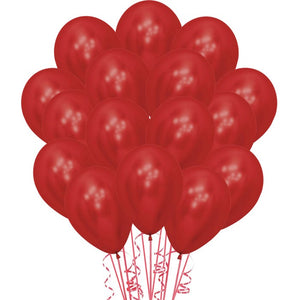 Reflex Crystal Red Latex Balloons - 12" (Pack of 50)