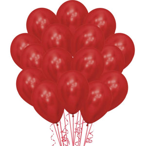 Reflex Crystal Red Latex Balloons - 12" (Pack of 50)