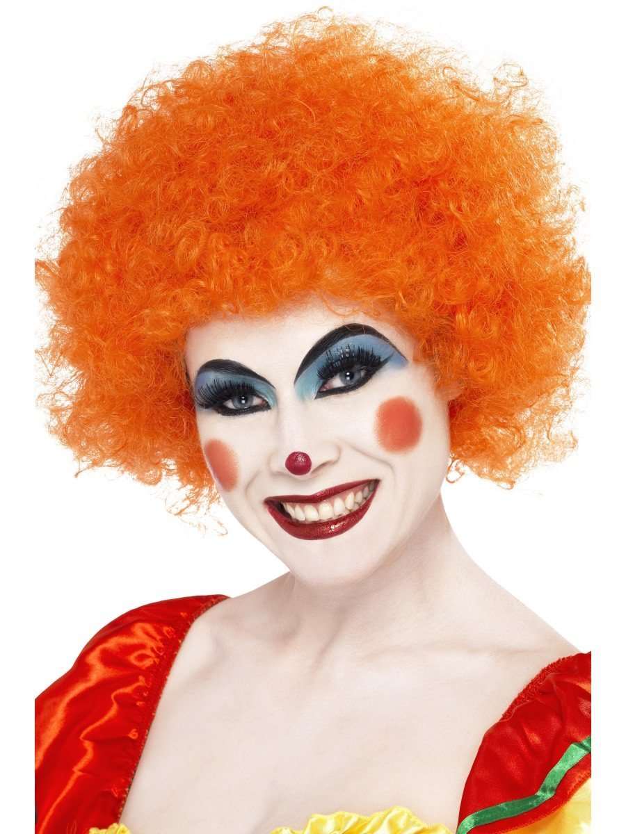Crazy Clown Wig - Orange (Adult)