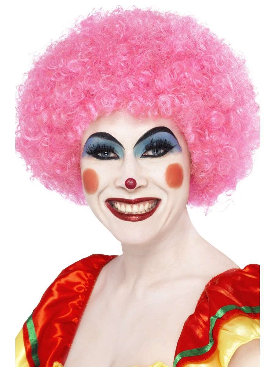 Crazy Clown Wig - Pink (Adult)