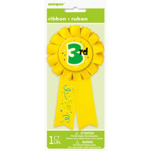 3rd Place Award Rosette - Yellow