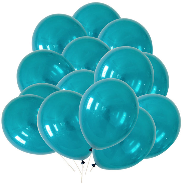 Standard Teal Latex Balloons - 12" (Pack of 100)
