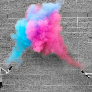 Gender Reveal Smoke/Powder Popper - Blue or Pink