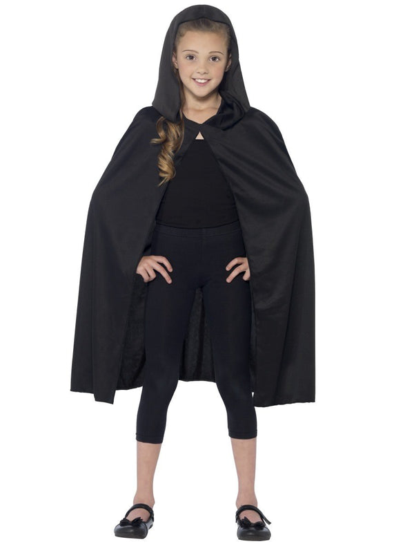 Hooded Cape, Black - (Child)