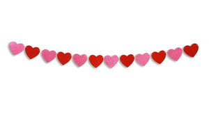 Glitter Hearts Banner - 6ft