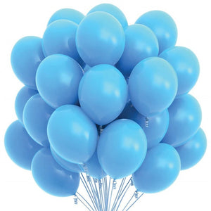 Standard Sky Blue Latex Balloons - 12" (Pack of 100)