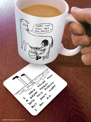 Funny Coaster - 'Pudding' by David Shrigley