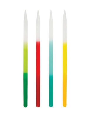 Ombre Colour Dipped Birthday Candles, Assorted - Pack of 12