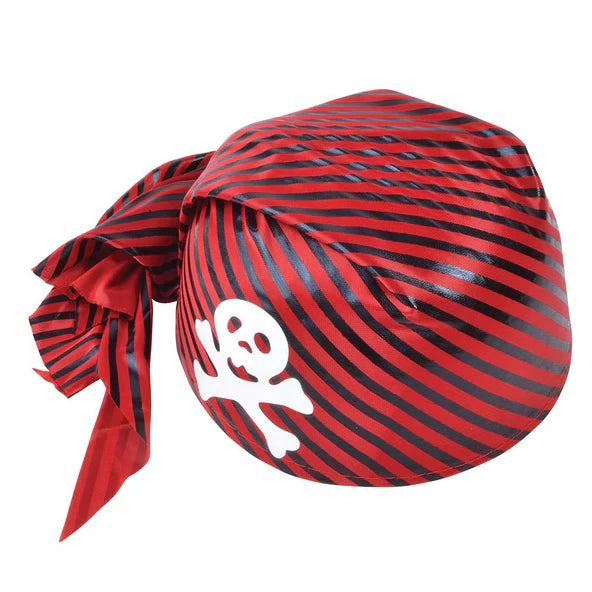 Pirate Skull Hat Red with Black