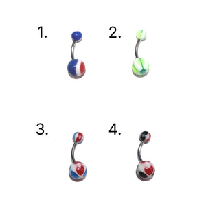 Belly Bar Clips - Ball Shaped (Assorted)